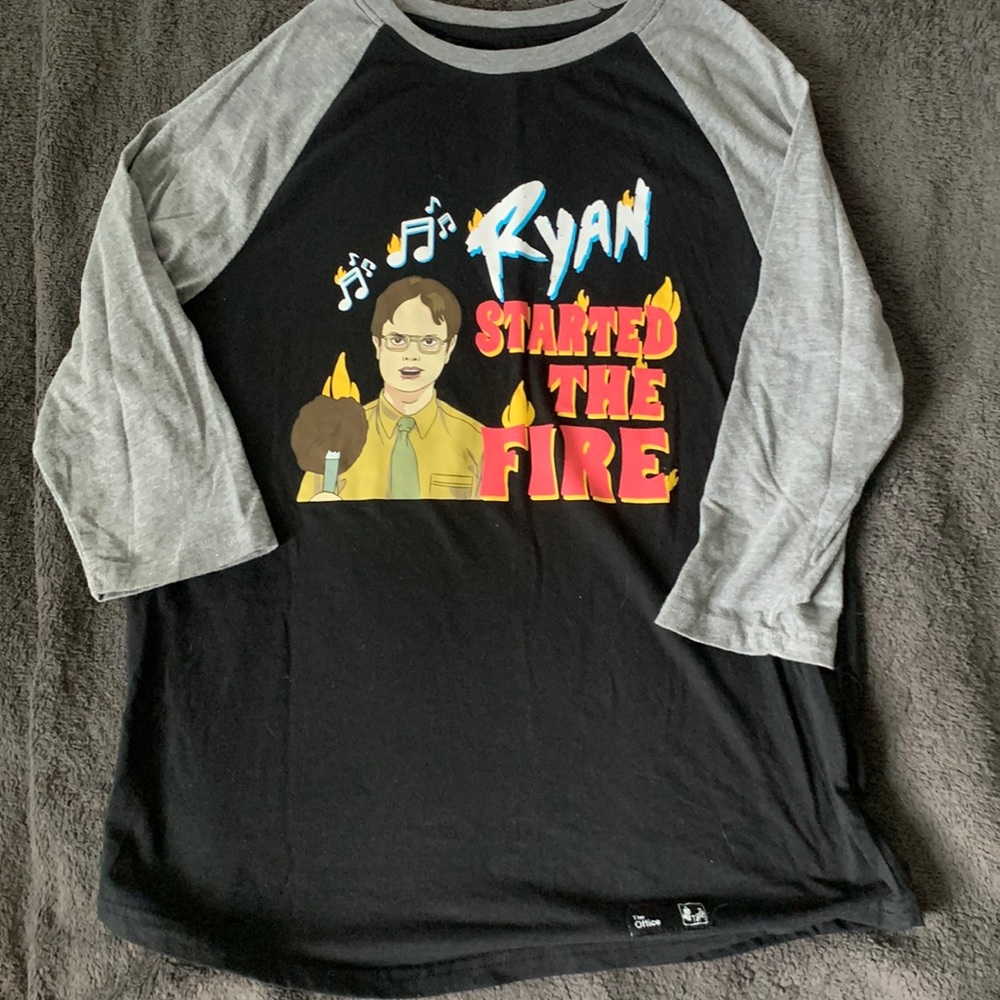 The Office “Ryan Started The Fire” Baseball Tee